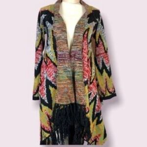FOREVER 21 CARDIGAN SWEATER/PONCHO WITH FRINGED BOTTOM!!